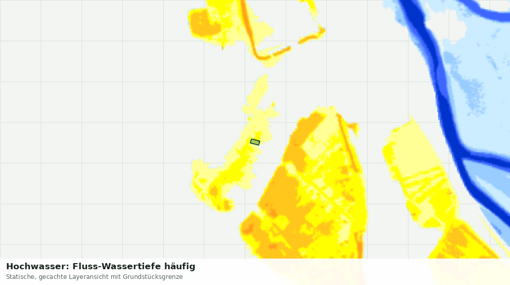 Statische Kartenansicht: Hochwasser: Fluss-Wassertiefe häufig