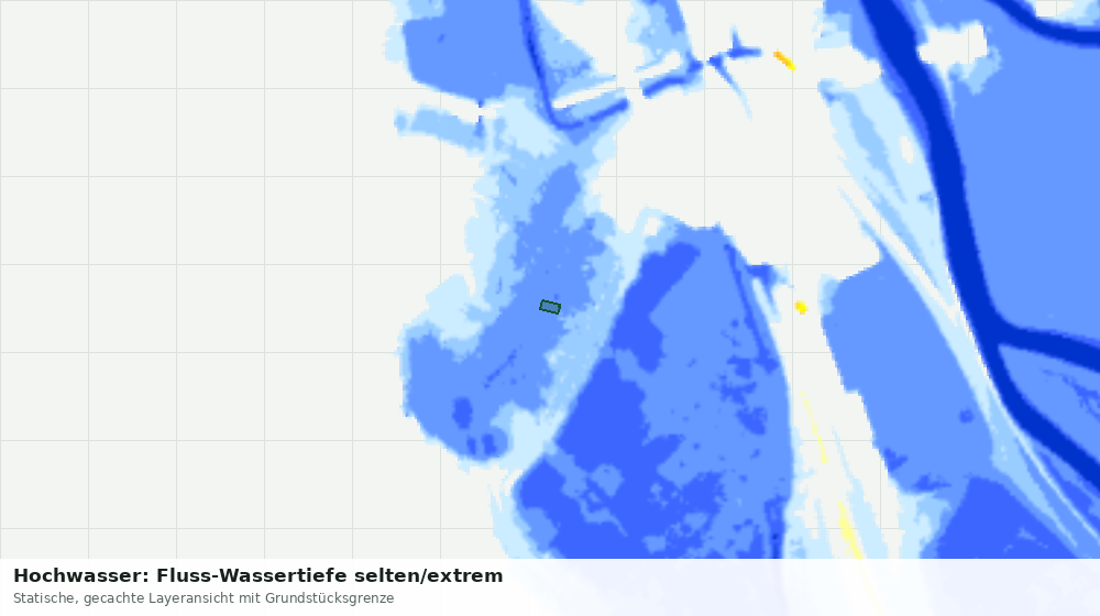 Statische Kartenansicht: Hochwasser: Fluss-Wassertiefe selten/extrem