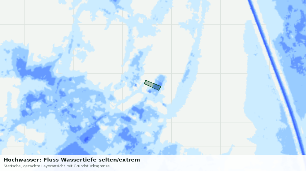 Statische Kartenansicht: Hochwasser: Fluss-Wassertiefe selten/extrem