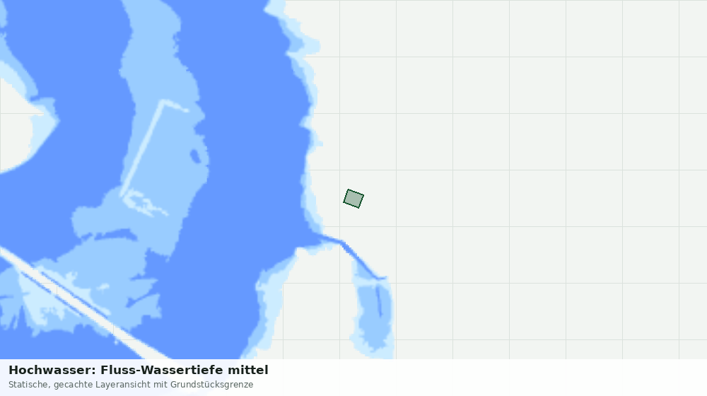 Statische Kartenansicht: Hochwasser: Fluss-Wassertiefe mittel