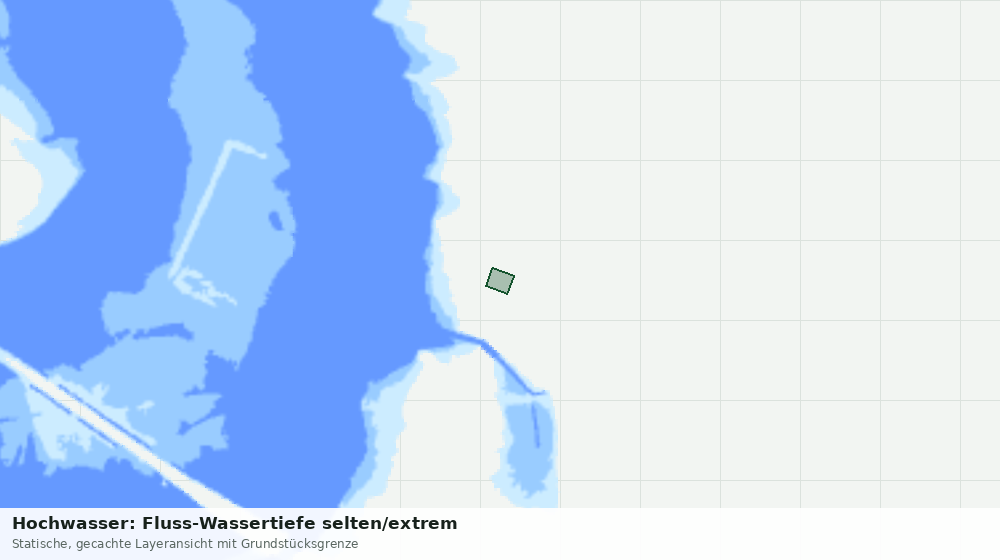 Statische Kartenansicht: Hochwasser: Fluss-Wassertiefe selten/extrem