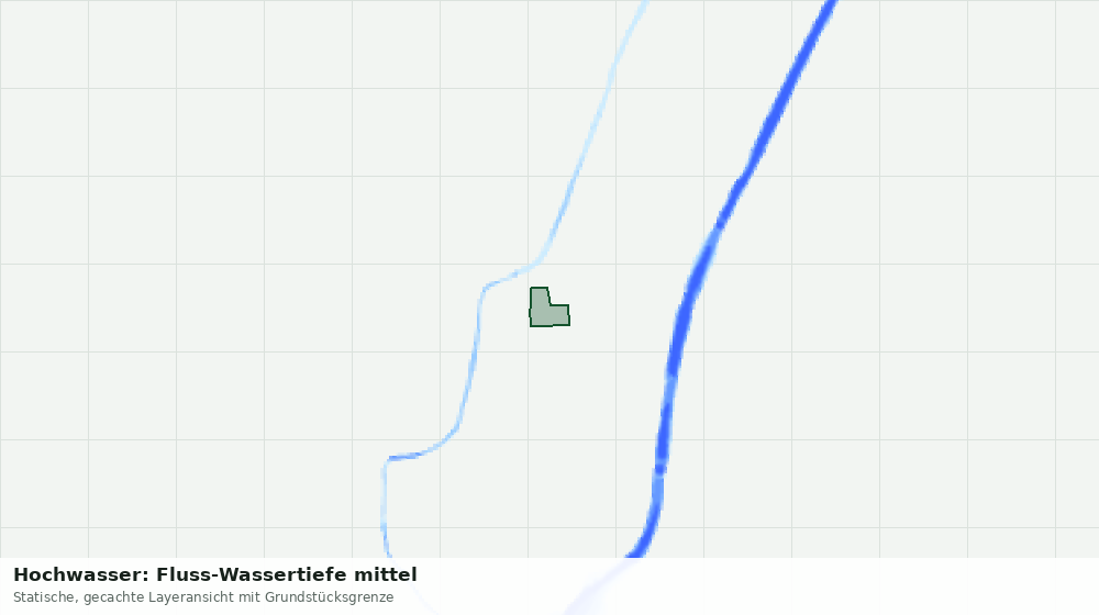 Statische Kartenansicht: Hochwasser: Fluss-Wassertiefe mittel