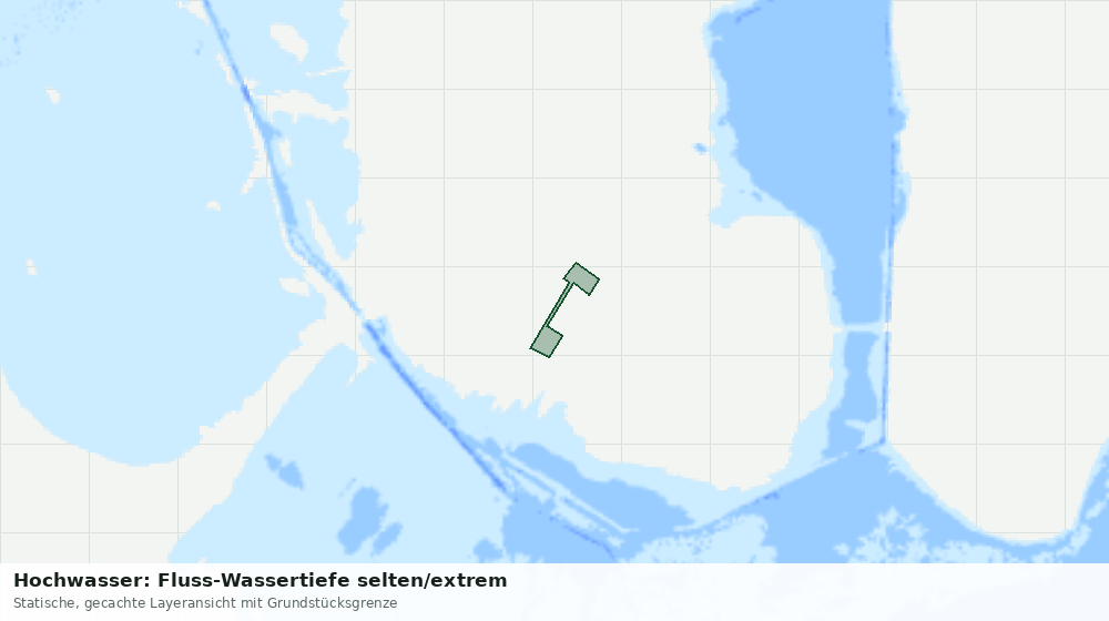 Statische Kartenansicht: Hochwasser: Fluss-Wassertiefe selten/extrem