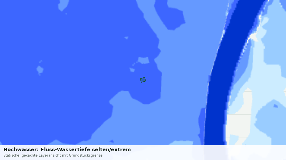 Statische Kartenansicht: Hochwasser: Fluss-Wassertiefe selten/extrem