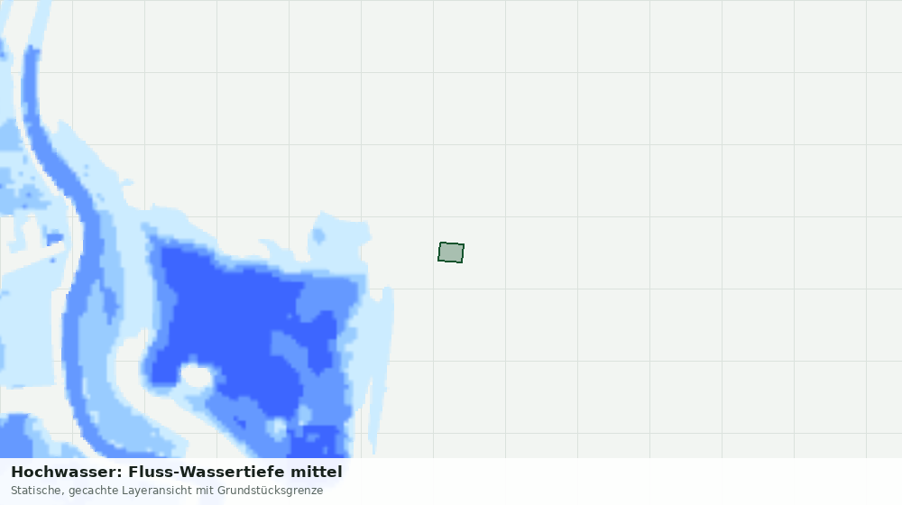 Statische Kartenansicht: Hochwasser: Fluss-Wassertiefe mittel