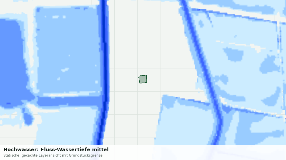 Statische Kartenansicht: Hochwasser: Fluss-Wassertiefe mittel