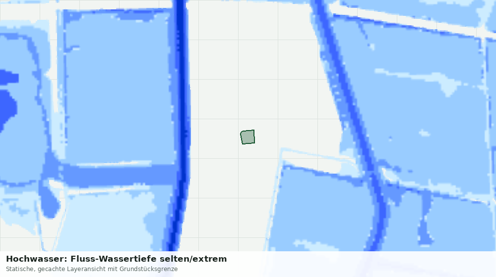 Statische Kartenansicht: Hochwasser: Fluss-Wassertiefe selten/extrem