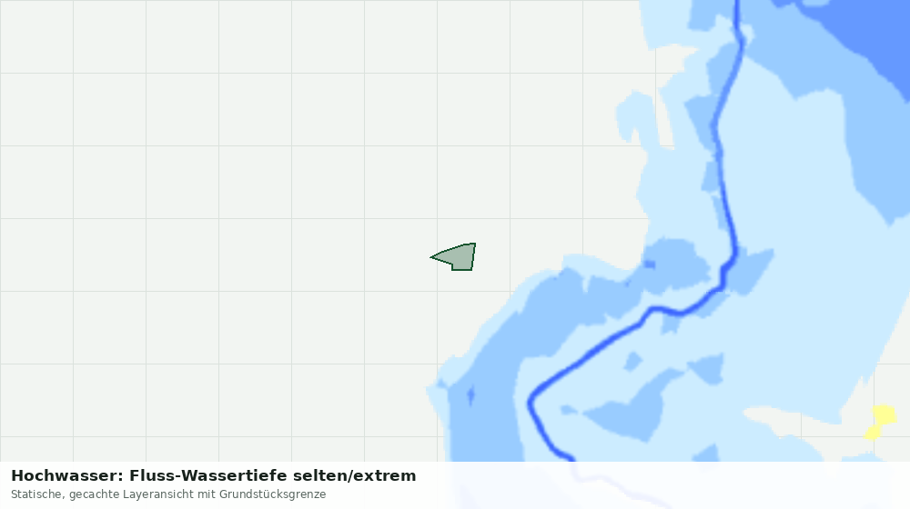 Statische Kartenansicht: Hochwasser: Fluss-Wassertiefe selten/extrem