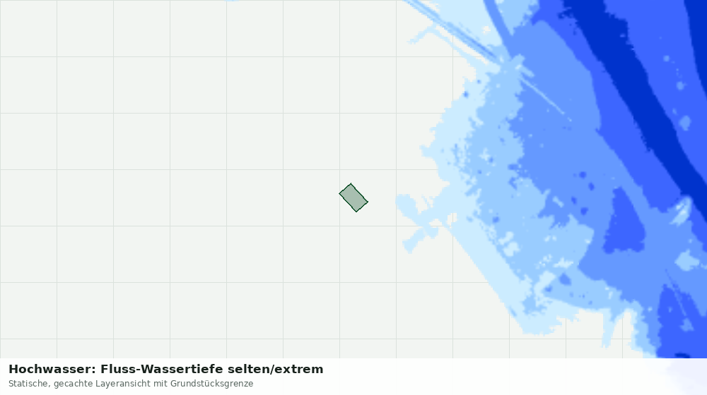 Statische Kartenansicht: Hochwasser: Fluss-Wassertiefe selten/extrem