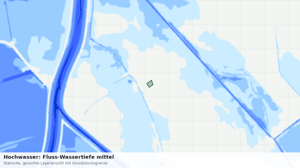 Statische Kartenansicht: Hochwasser: Fluss-Wassertiefe mittel