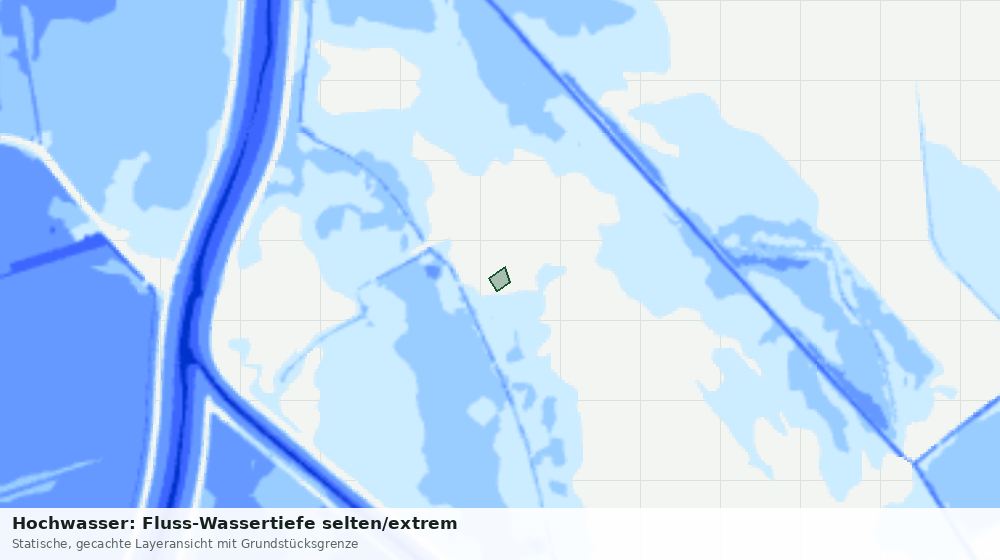 Statische Kartenansicht: Hochwasser: Fluss-Wassertiefe selten/extrem