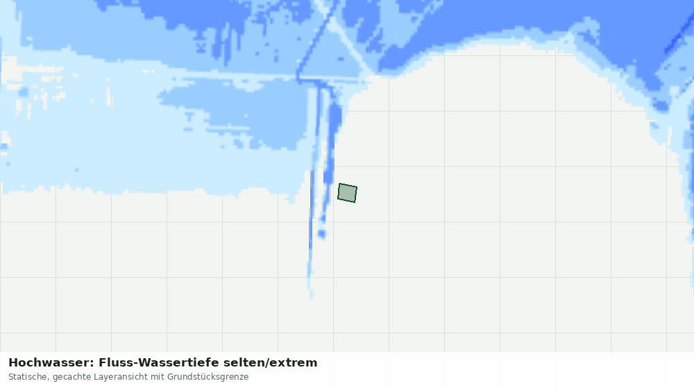 Statische Kartenansicht: Hochwasser: Fluss-Wassertiefe selten/extrem