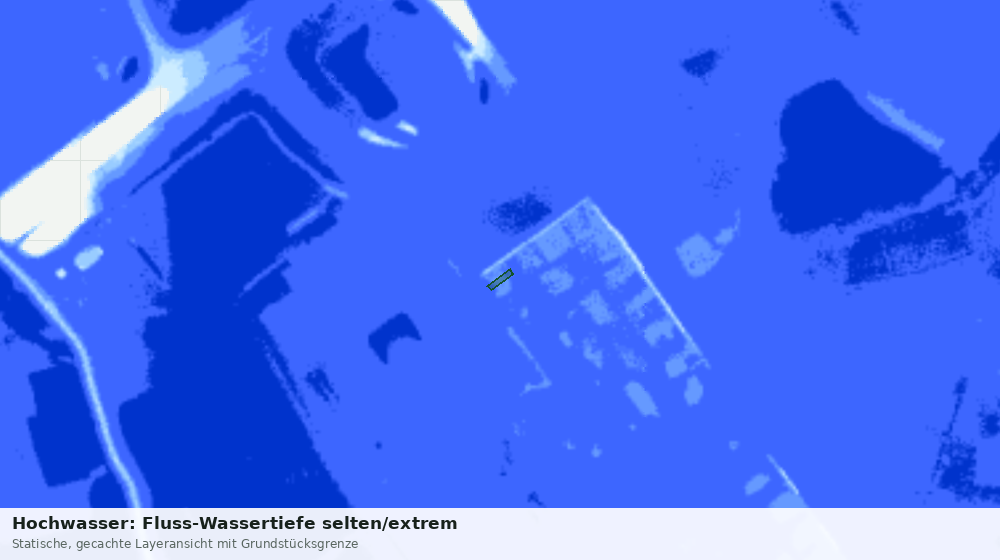 Statische Kartenansicht: Hochwasser: Fluss-Wassertiefe selten/extrem