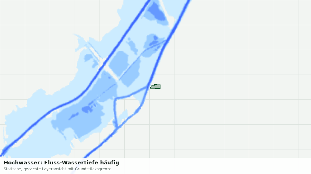 Statische Kartenansicht: Hochwasser: Fluss-Wassertiefe häufig