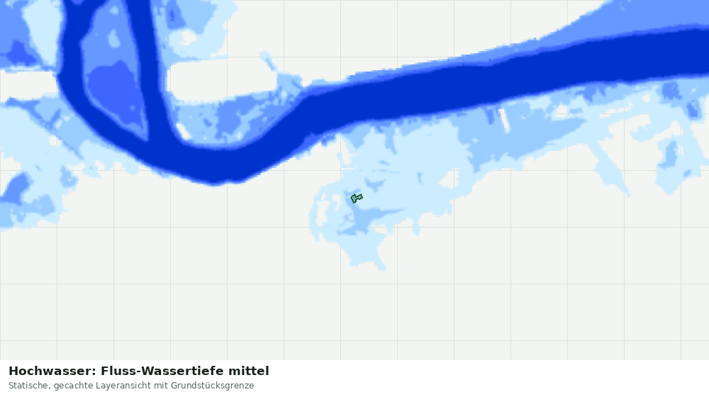 Statische Kartenansicht: Hochwasser: Fluss-Wassertiefe mittel