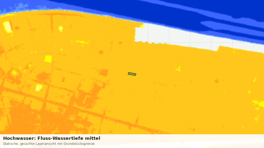 Statische Kartenansicht: Hochwasser: Fluss-Wassertiefe mittel