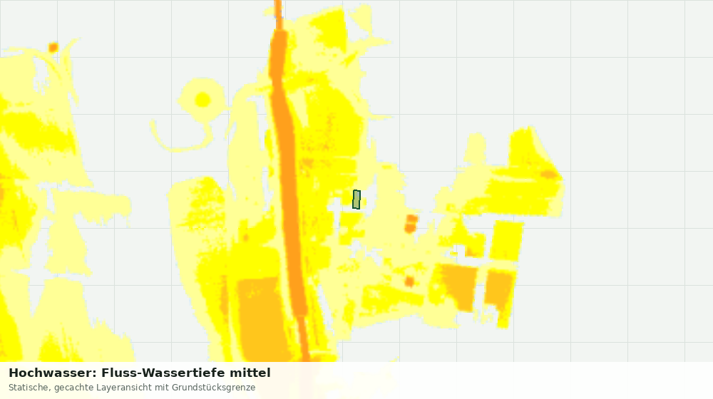 Statische Kartenansicht: Hochwasser: Fluss-Wassertiefe mittel