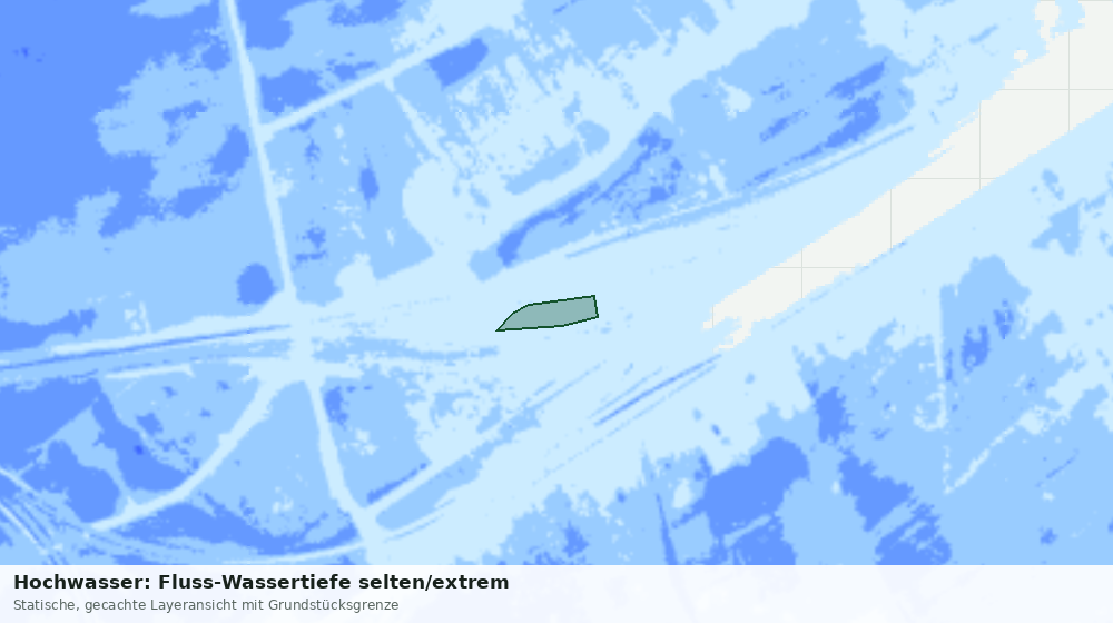 Statische Kartenansicht: Hochwasser: Fluss-Wassertiefe selten/extrem