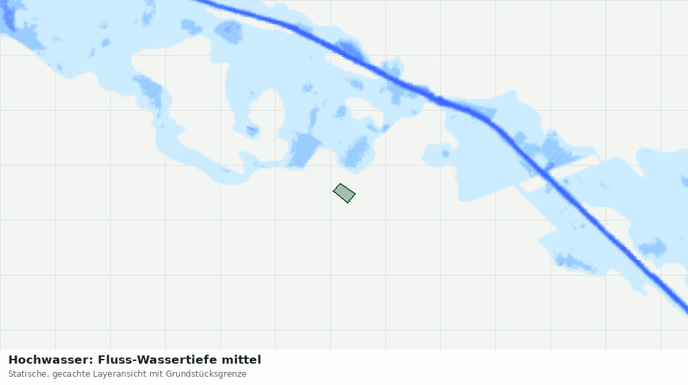Statische Kartenansicht: Hochwasser: Fluss-Wassertiefe mittel