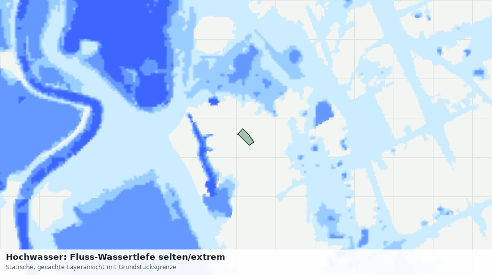 Statische Kartenansicht: Hochwasser: Fluss-Wassertiefe selten/extrem