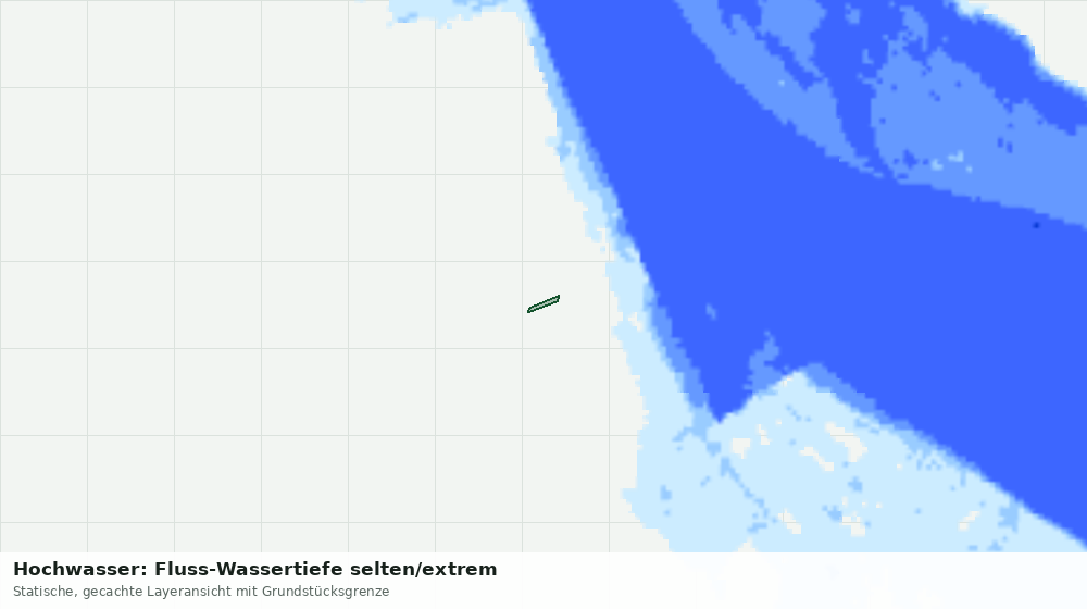 Statische Kartenansicht: Hochwasser: Fluss-Wassertiefe selten/extrem