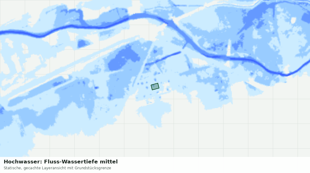 Statische Kartenansicht: Hochwasser: Fluss-Wassertiefe mittel