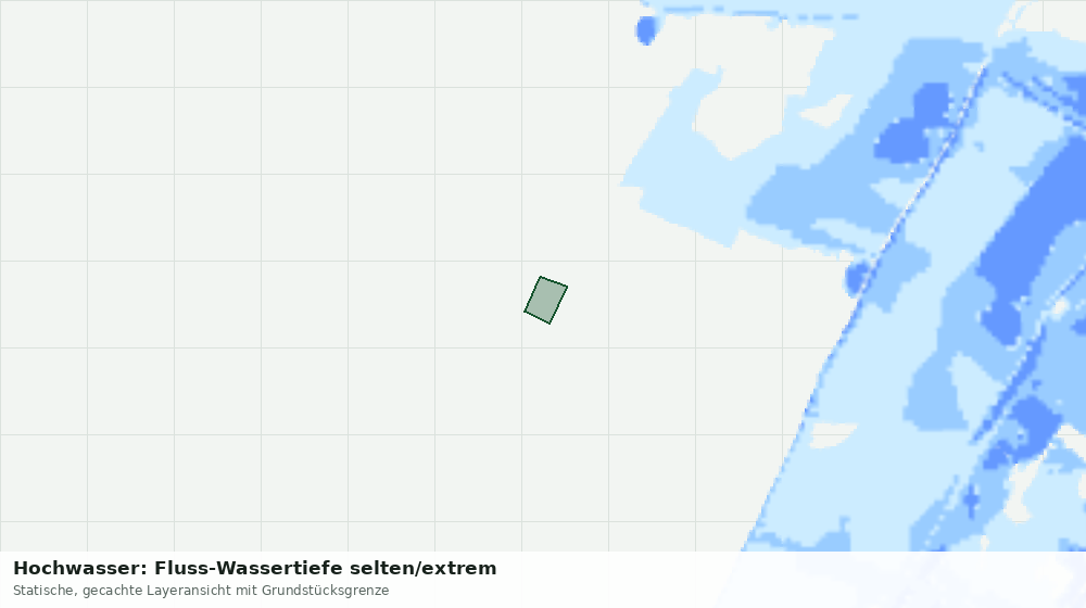 Statische Kartenansicht: Hochwasser: Fluss-Wassertiefe selten/extrem
