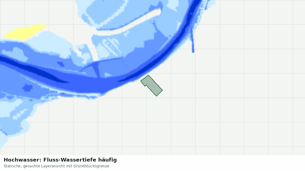 Statische Kartenansicht: Hochwasser: Fluss-Wassertiefe häufig