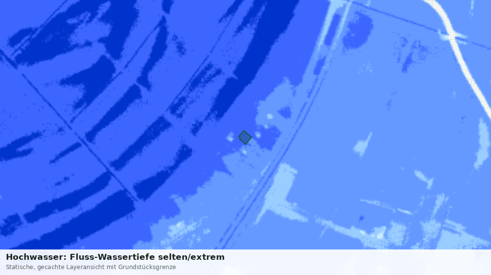Statische Kartenansicht: Hochwasser: Fluss-Wassertiefe selten/extrem