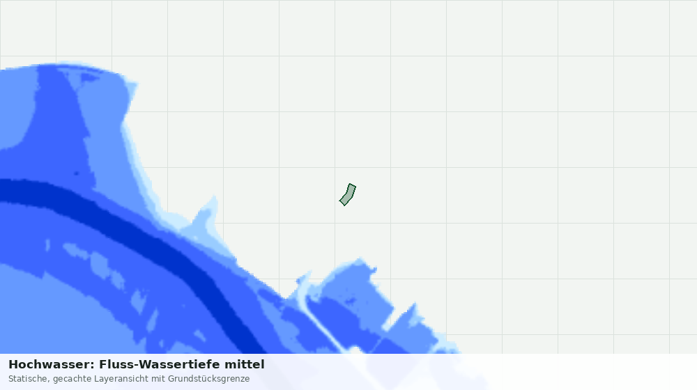 Statische Kartenansicht: Hochwasser: Fluss-Wassertiefe mittel