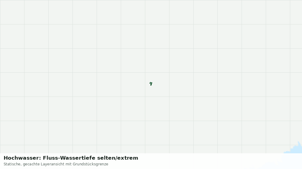 Statische Kartenansicht: Hochwasser: Fluss-Wassertiefe selten/extrem