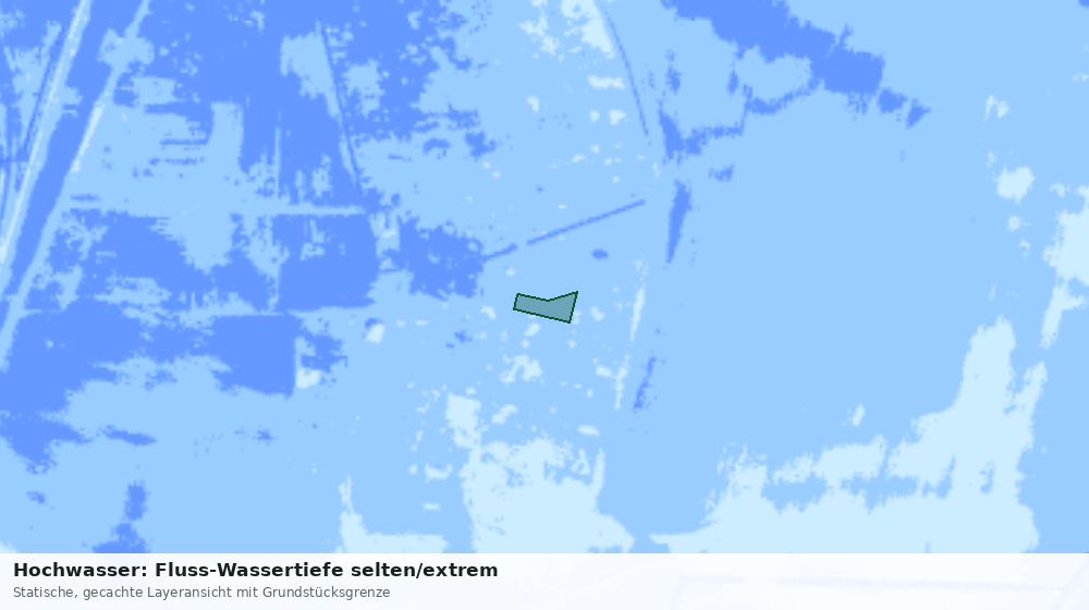 Statische Kartenansicht: Hochwasser: Fluss-Wassertiefe selten/extrem