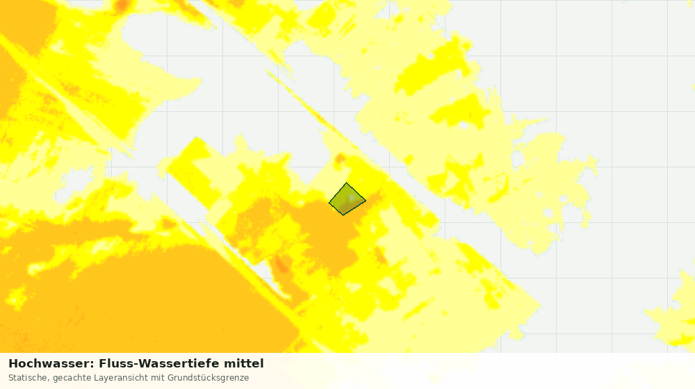 Statische Kartenansicht: Hochwasser: Fluss-Wassertiefe mittel