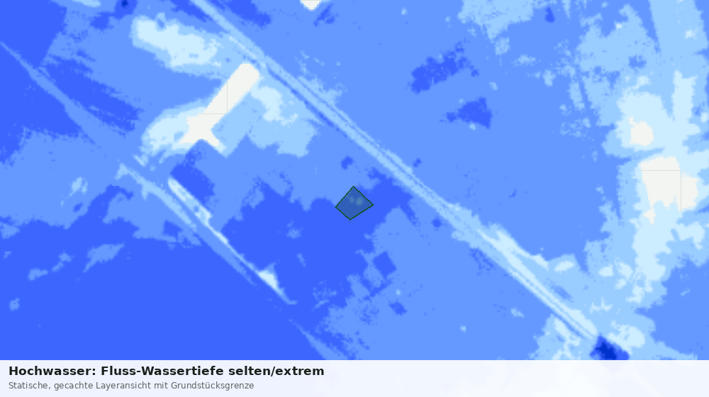 Statische Kartenansicht: Hochwasser: Fluss-Wassertiefe selten/extrem