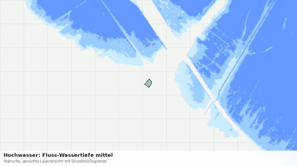 Statische Kartenansicht: Hochwasser: Fluss-Wassertiefe mittel
