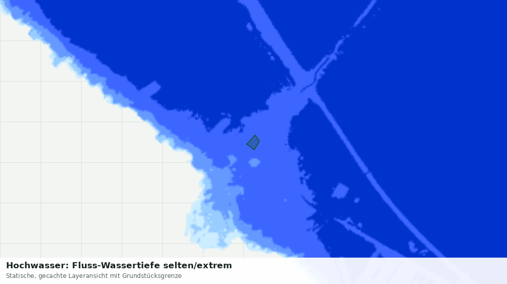 Statische Kartenansicht: Hochwasser: Fluss-Wassertiefe selten/extrem