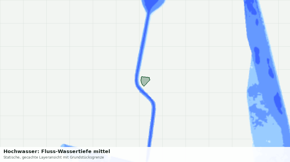 Statische Kartenansicht: Hochwasser: Fluss-Wassertiefe mittel