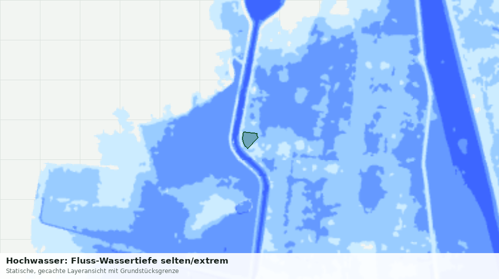 Statische Kartenansicht: Hochwasser: Fluss-Wassertiefe selten/extrem