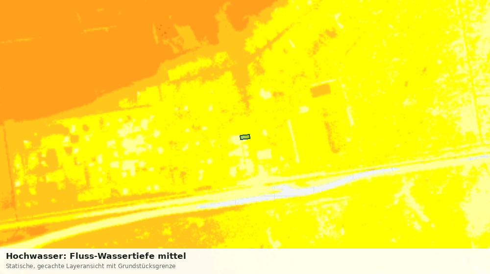 Statische Kartenansicht: Hochwasser: Fluss-Wassertiefe mittel