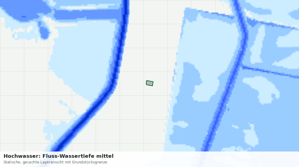 Statische Kartenansicht: Hochwasser: Fluss-Wassertiefe mittel