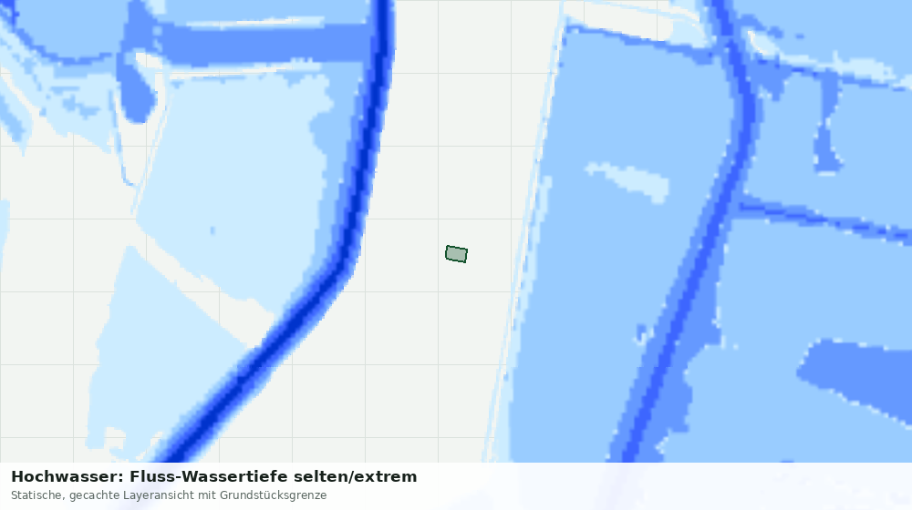 Statische Kartenansicht: Hochwasser: Fluss-Wassertiefe selten/extrem