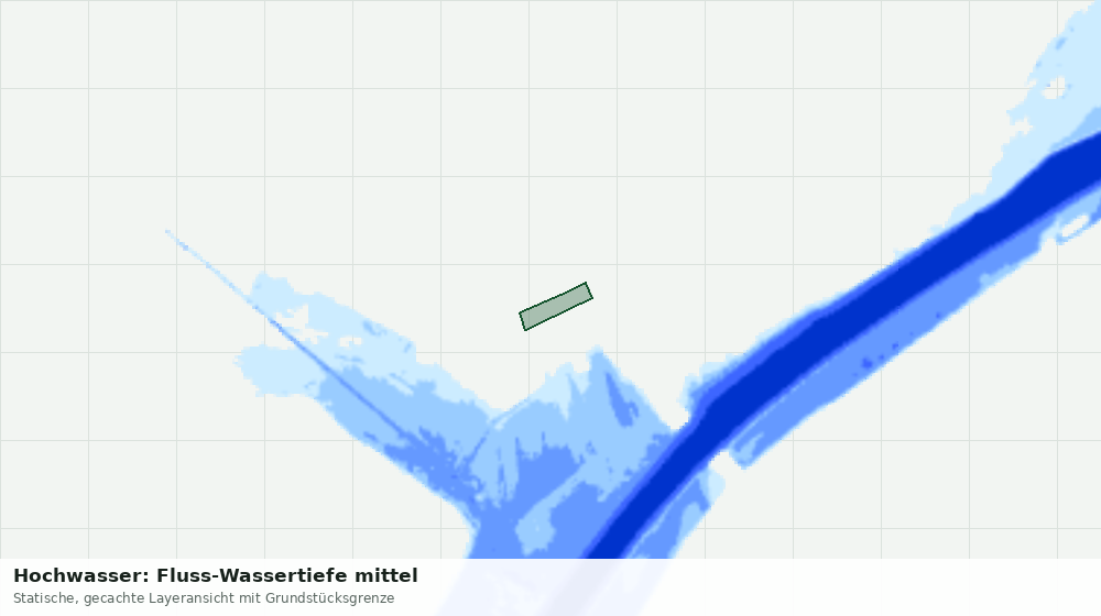 Statische Kartenansicht: Hochwasser: Fluss-Wassertiefe mittel