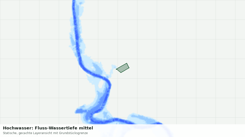 Statische Kartenansicht: Hochwasser: Fluss-Wassertiefe mittel