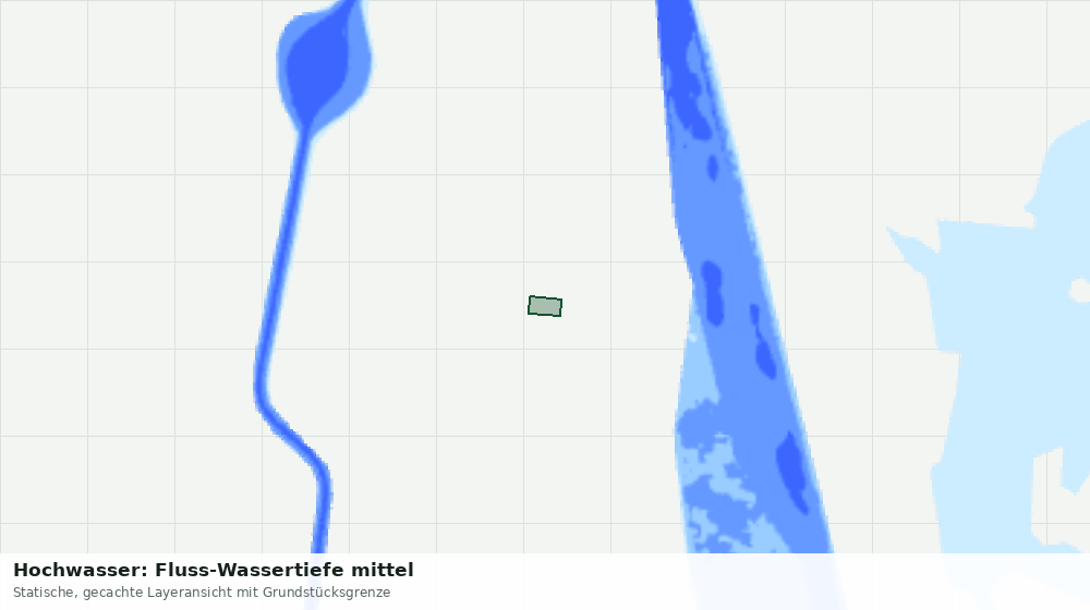 Statische Kartenansicht: Hochwasser: Fluss-Wassertiefe mittel