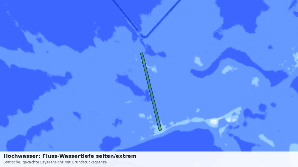 Statische Kartenansicht: Hochwasser: Fluss-Wassertiefe selten/extrem