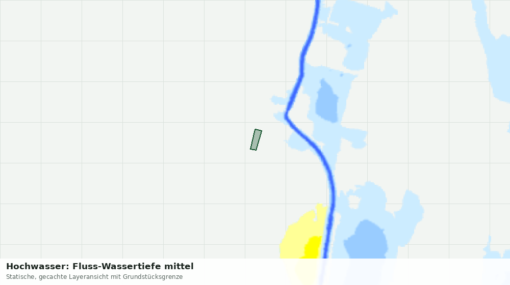 Statische Kartenansicht: Hochwasser: Fluss-Wassertiefe mittel