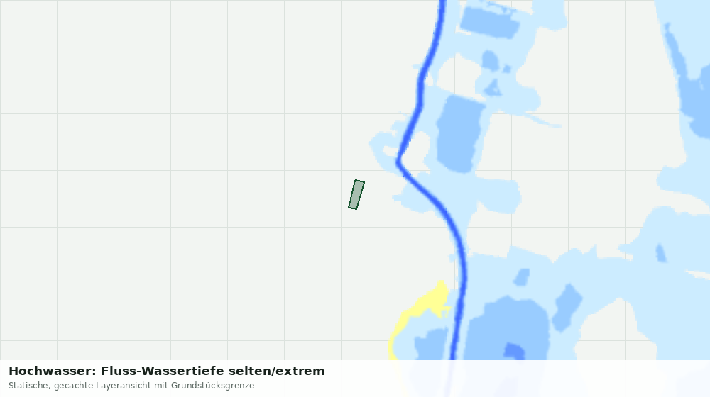 Statische Kartenansicht: Hochwasser: Fluss-Wassertiefe selten/extrem