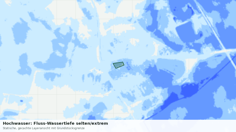 Statische Kartenansicht: Hochwasser: Fluss-Wassertiefe selten/extrem
