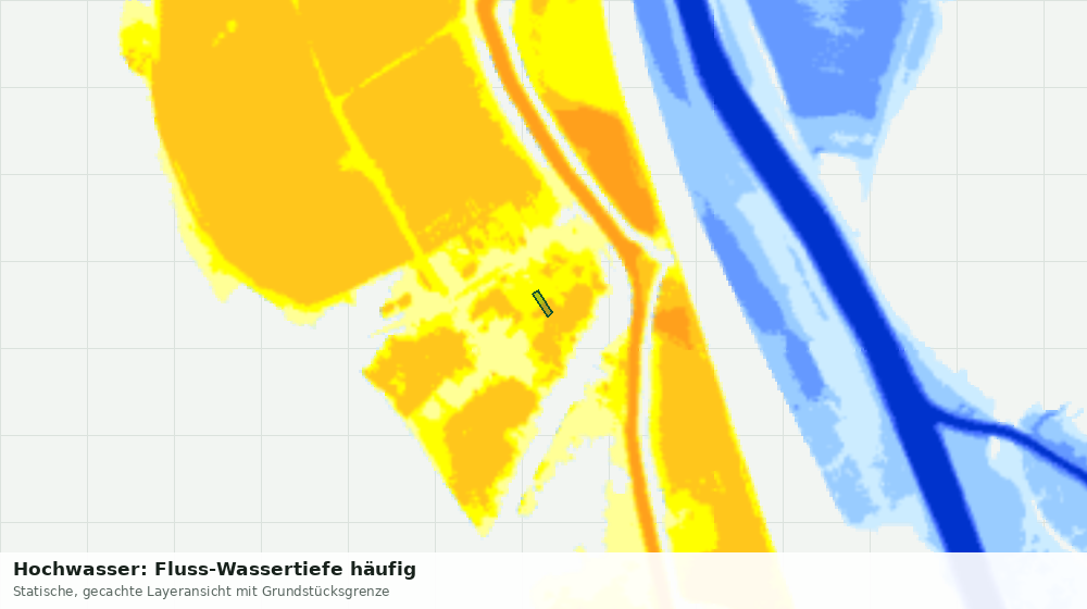 Statische Kartenansicht: Hochwasser: Fluss-Wassertiefe häufig