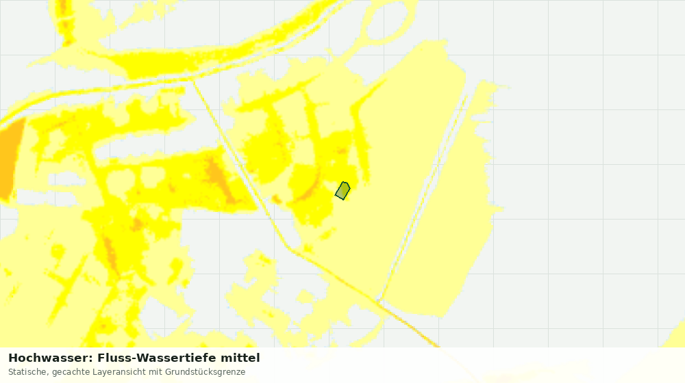 Statische Kartenansicht: Hochwasser: Fluss-Wassertiefe mittel
